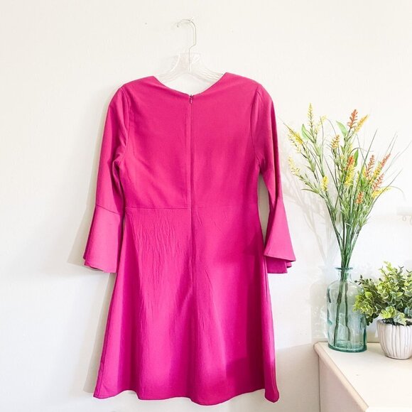 🦋 LULUS Center of Attention Magenta Flounce Dress - Picture 3 of 7